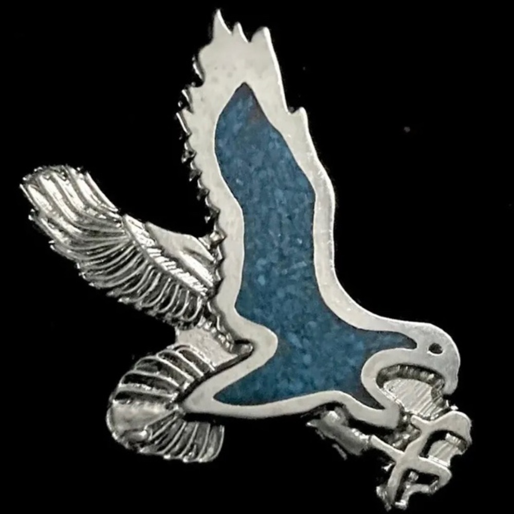 Vintage Southwestern Enamel Eagle Lapel Pin